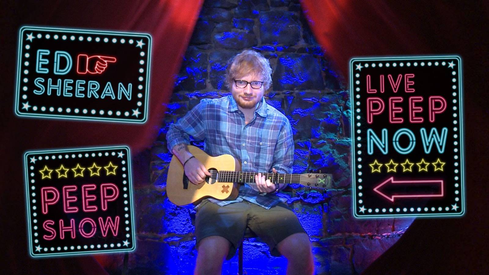 VIDEO: Ed Sheeran vystoupil v peep show! K mání byl za 2 dolary