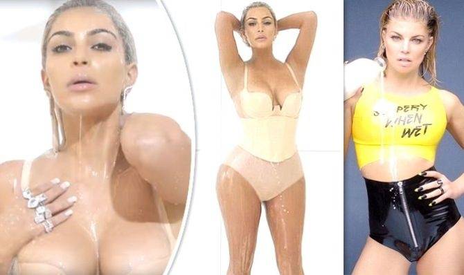 VIDEO: Sex prodává! Fergie si přizvala Kim Kardashian a společně se koupou v mléce