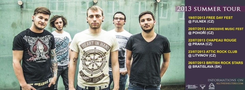 All the Shelters v Česku vypálí čtyři metalcoreové dávky