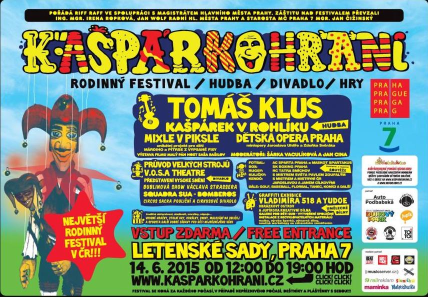 Rodinný festival Kašpárkohraní letos na Letné rozezní Tomáš Klus, vstup je zdarma