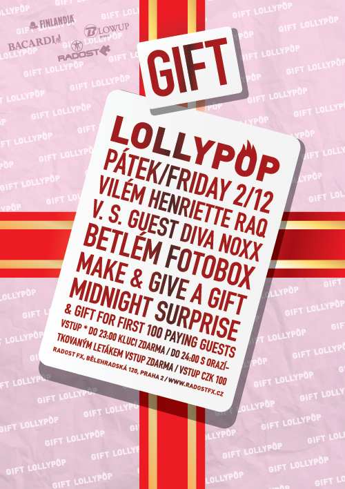 Poslední letošní Lollypop v Radost FX už tento pátek, zastavte se pro dárky