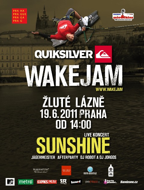 Sunshine se svezou na vltavské vlně, zahrají na Quiksilver Wake Jam