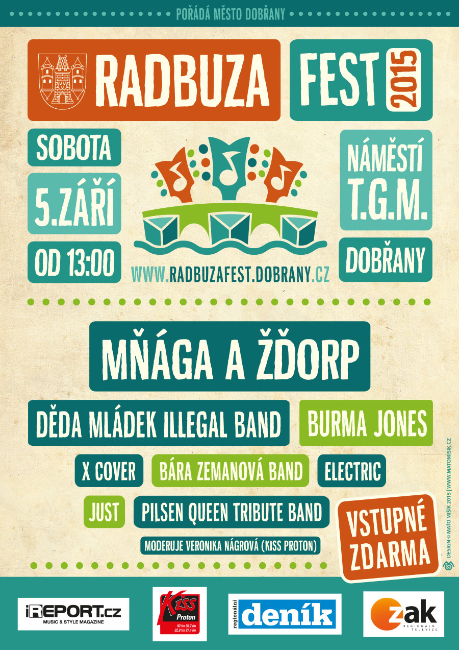 Radbuza fest Dobřany rozezní Mňága a Žďorp a další oblíbené kapely