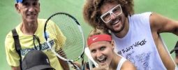 VIDEO: Redfoo fandí tenisu. Jeho favoritka Lucie Šafářová ale padla