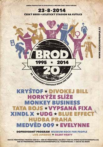 Rock for people slaví dvacetiny v Českém Brodě, pro Kryštof je to poslední festival