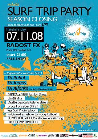 Surfová party na vlnách v Radosti