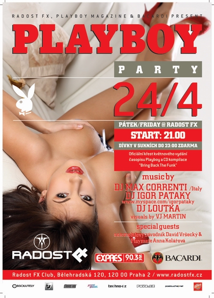 Playboy Party se uskuteční v Radosti