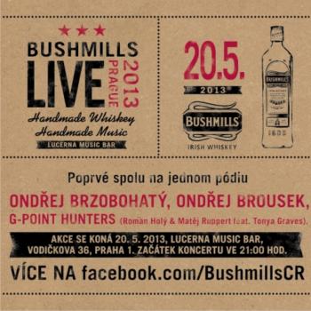 Ondřej Brzobohatý, Ondřej Brousek a G-Point Hunters už v pondělí na Bushmills Live Prague