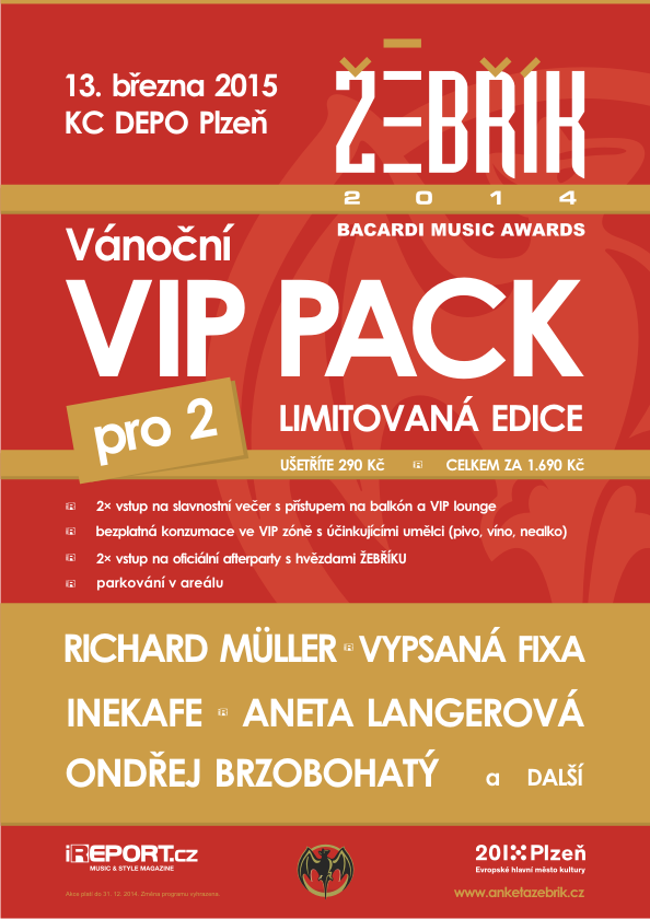Hudební ceny Žebřík – VIP pack
